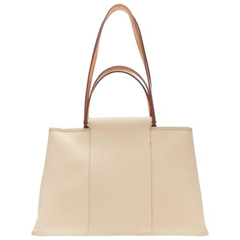 Hermes Etoupe/Ebene Canvas Cabag Elan Tote Bag